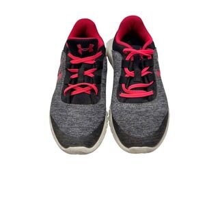 Girls Under Armour Gray Pink Running Shoes Size 13K